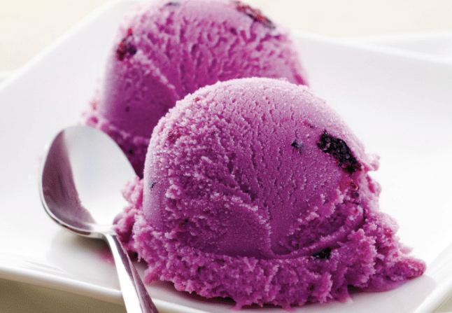 Homemade Blackcurrant Ice Cream