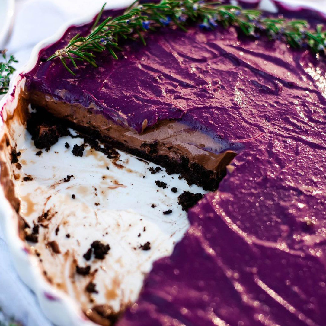 Blackcurrant, Chocolate & Tofu Tart